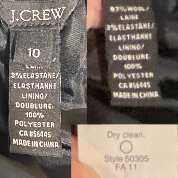 J.Crew wool black skirt sz 10 - Picture 5 of 5